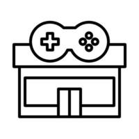 game arcade building icon in line vector