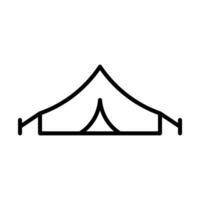 tent icon in line style vector
