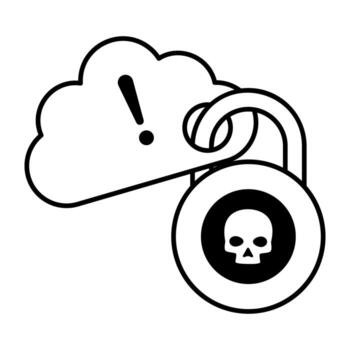 Trendy Cloud Hack vector