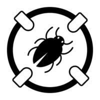 Trendy Bug Scan vector