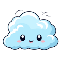 kawaii style nuage clipart - ai génératif png