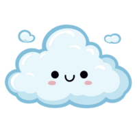 kawaii style nuage clipart - ai génératif png