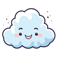 kawaii stile nube clipart - ai generativo png