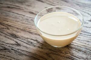 Bowl of tahini photo