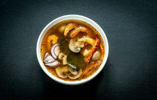 Thai tom yum soup photo