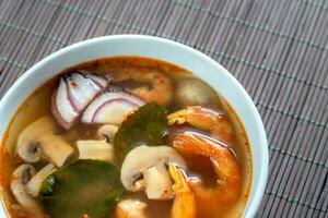 Thai tom yum soup photo