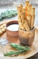 Rosemary breadsticks with ingredients photo