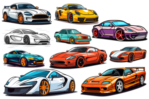 hermosa coche clipart - ai generativo png