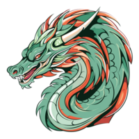 dragon tête clipart - ai génératif png