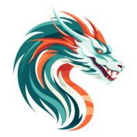 dragon tête clipart - ai génératif png