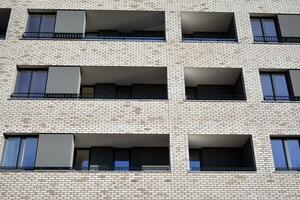 Modern European residential apartment buildings quarter. Abstract architecture, fragment of modern urban geometry. photo