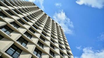 Modern European residential apartment buildings quarter. Abstract architecture, fragment of modern urban geometry. photo