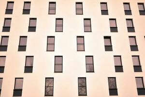 Modern European residential apartment buildings quarter. Abstract architecture, fragment of modern urban geometry. photo