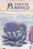 Founding of Tenochtitlan from Mexican money photo