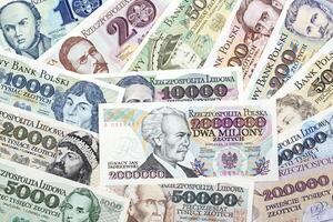 antiguo polaco dinero - zloty un antecedentes foto