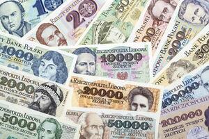 Old Polish money - Zloty a  background photo