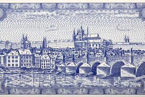 A view of Prague from money photo