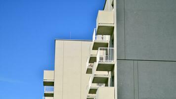 Modern European residential apartment buildings quarter. Abstract architecture, fragment of modern urban geometry. photo