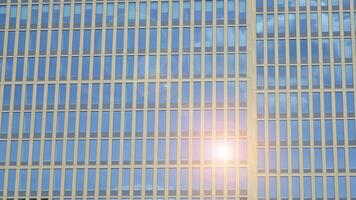 Modern building.Modern office building with facade of glass photo