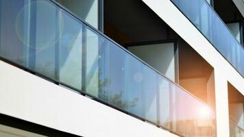 Modern European residential apartment buildings quarter. Abstract architecture, fragment of modern urban geometry. photo