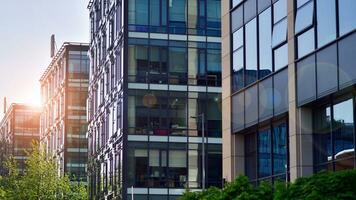Modern European residential apartment buildings quarter. Abstract architecture, fragment of modern urban geometry. photo