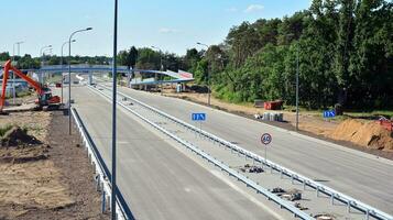 View of the new highway under construction. photo