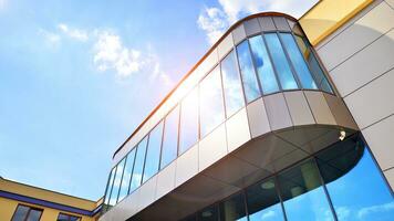 Modern European residential apartment buildings quarter. Abstract architecture, fragment of modern urban geometry. photo
