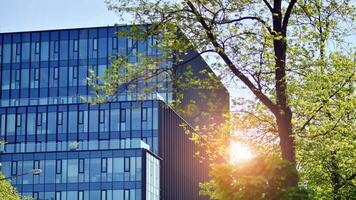 Modern European residential apartment buildings quarter. Abstract architecture, fragment of modern urban geometry. photo