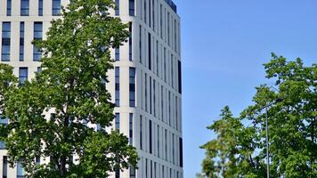 Modern European residential apartment buildings quarter. Abstract architecture, fragment of modern urban geometry. photo