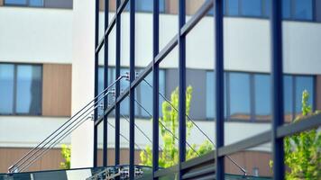 Modern European residential apartment buildings quarter. Abstract architecture, fragment of modern urban geometry. photo