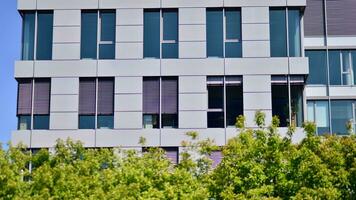 Modern European residential apartment buildings quarter. Abstract architecture, fragment of modern urban geometry. photo