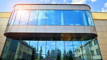 Modern European residential apartment buildings quarter. Abstract architecture, fragment of modern urban geometry. photo