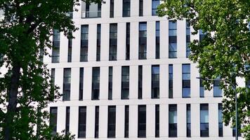 Modern European residential apartment buildings quarter. Abstract architecture, fragment of modern urban geometry. photo