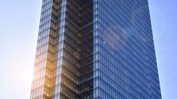 High-rise building under construction. Modern office building. photo