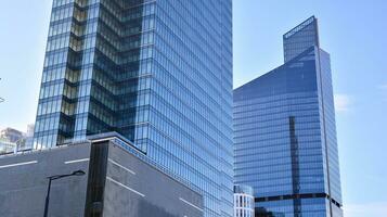 High-rise building under construction. Modern office building. photo