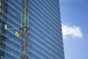 High-rise building under construction. Modern office building. photo