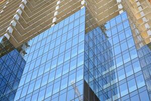 High-rise building under construction. Modern office building. photo