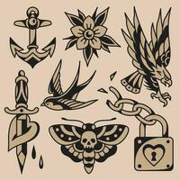 Traditional tattoo flash vector