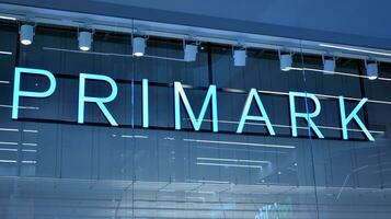 Warsaw, Poland. 1 September 2020. Sign Primark. Company signboard Primark. photo