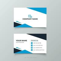 Modern Simple Blue Business Card Template Design vector