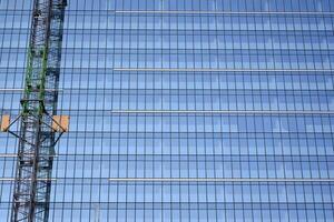 High-rise building under construction. Modern office building. photo