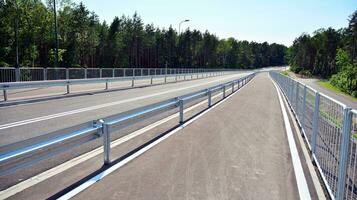 View of the new highway under construction. photo