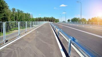 View of the new highway under construction. photo