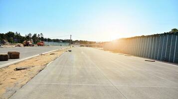 View of the new highway under construction. photo