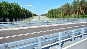 View of the new highway under construction. photo