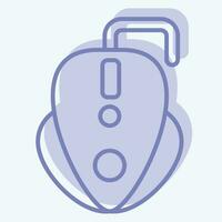 Icon Gaming Mouse. related to Computer symbol. two tone style. simple design editable. simple illustration vector