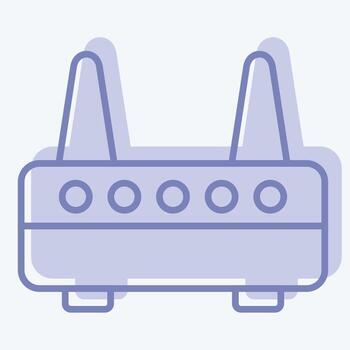 icono módem. relacionado a computadora símbolo. dos tono estilo. sencillo diseño editable. sencillo ilustración vector