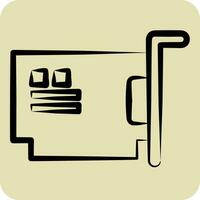 Icon Hardware. related to Computer symbol. hand drawn style. simple design editable. simple illustration vector