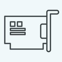 Icon Hardware. related to Computer symbol. line style. simple design editable. simple illustration vector