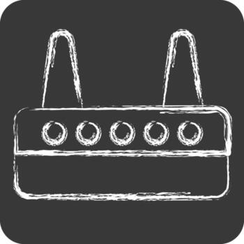 icono módem. relacionado a computadora símbolo. tiza estilo. sencillo diseño editable. sencillo ilustración vector